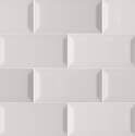 12-Inch x 12-Inch Grey Glossy Beveled Ceramic 3x6 Subway Tile, 88-Piece Per Carton