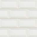 3-Inch x 6-Inch White Glossy Beveled Ceramic Subway Tile, 88-Piece Per Carton