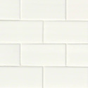 3-Inch X 6-Inch White Glossy Ceramic Subway Tile, 88-Piece Per Carton