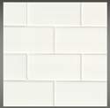 3-Inch X 6-Inch White Glossy Ceramic Subway Tile, 88-Piece Per Carton