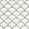 White Glossy Fish Scale Mosaic Porcelain Tile