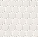 2-Inch White Glossy Hexagon