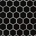 2-Inch Black Hexagon Matte