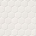 2-Inch x 2-Inch White Matte Hexagon Mosaic Porcelain Tile 15-Piece Per Carton