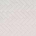 13-Inch x 13-Inch White Glossy Herringbone Mosaic Wall Tile, Piece