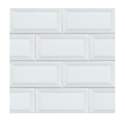 3-Inch X 6-Inch White Glossy Beveled Tile, 14.5 Square Foot