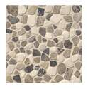 Mixed Marble Pebbles Textured Mesh-Mounted Mosaic Tile