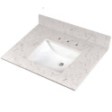 37-Inch x 22-Inch Carrara Sky Vanity Top With Sink