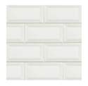 3-Inch X 6-Inch White Glossy Beveled Subway Tile