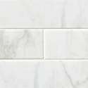 4 x16-Inch Classique White Glossy Carrara Tile