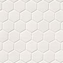 2 x 2-Inch White Glossy Hexagon Mosaic