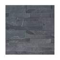 6-Inch X 22-Inch Midnight Ash Peel And Stick Stacked Stone Tile