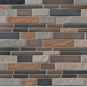 12-3/4-Inch x 11-3/4-Inch Cobrello Interlocking Pattern Stone Porcelain Mosaic Sheet