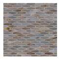 3mm Mochachino Hexagon Glass Mesh-Mounted Mosaic Wall Tile