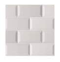 3-Inch X 6-Inch Gray Glossy Beveled Tile, Each