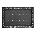 24-Inch x 36-Inch Black Scroll Rubber Mat Tray