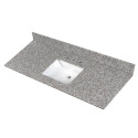 Argento Grigio Single Bowl Vanity Top 61-Inch x 22-Inch