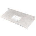 61-Inch x 22-Inch Carrara Sky Single Bowl Vanity Top