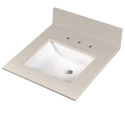 31-Inch x 22-Inch Iced White Vanity Top Quartz