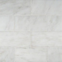 3-Inch x 6-Inch White Marble Arabescato Carrara Subway Tile