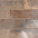 4-Inch X 12-Inch Marza Rust Glossy Ceramic Subway Tile