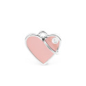 Pink Small Heart Dog Tag