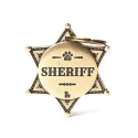 English Brass Bronx Sherriff Badge Dog Tag