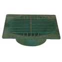9 In Square Grate For 6 In Pipe, Green