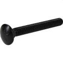 Deck Plus® Black Coated Carriage Bolt, 25-Pack, 1/4"-20 x 2"