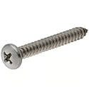 Sheet Metal Screw — #6 x 1/2 in., Stainless Steel, Pan Head, 60-Pack