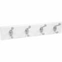 18-Inch White/Satin Nickel High And Mighty Hook Rail