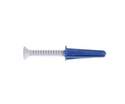10-12 x 1-Inch Blue Conical Plastic Wall Anchor With White Screw 4-Pack