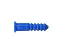 8-10-12 x 1-1/4-Inch Ribbed Plastic Wall Anchor With Screw, 6-Pack