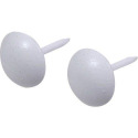 White Furniture Nail, 25-Pack, 1/2" x #17