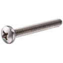 18-8 Stainless Steel Pan Head Phillips Machine Screw, 4-Pack, #8-32 x 1"
