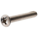 Oval Head Phillips Machine Screw — #6-32 x 1/2 in., 18-8 Stainless Steel, 4-Pack