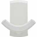 White Rectangle High And Mighty Double Plastic Decorative Hook 