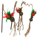 Holiday Silver Vine Cat Wand Teaser, Assorted Colors