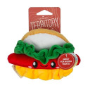 6-Inch Plush Hot Dog Hide & Treat Dog Toy