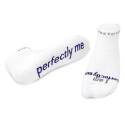 I Am Perfectly Me White Cotton Blend Low Cut Sock, 1-Pack, M