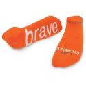 I Am Brave Orange Cotton Blend Low Cut Sock, 1-Pack, M