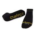 I Am Crushing It Black Cotton Blend Low Cut Sock, 1-Pack, L