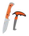 Freeman Guide Orange Fixed Blade Knife And Vital Pack Saw