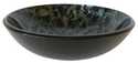 Black And Silver Painted Glass Vessel Sink, 16.5-Inch Diameter