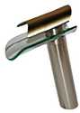 Faucet Trough Flo Brushed Nickel/Clear