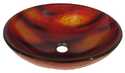 Autunno Hand Painted Glass Vessel Sink 16.5 In