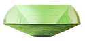 Sauna Green Square Frosted Glass Vessel Sink 18.25 In