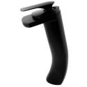 Solid Matte Black Finish, Contemporary Waterfall Vessel Faucet, Gf-057 Series 