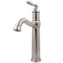 Madison Brushed Nickel 1-Handle Bathroom Sink Faucet, Single Hole Vessel - Mid-Century
