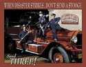 The Three Stooges Fire Department Metal Sign